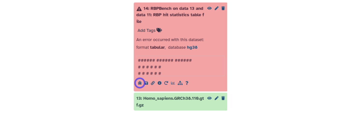 Data upload window